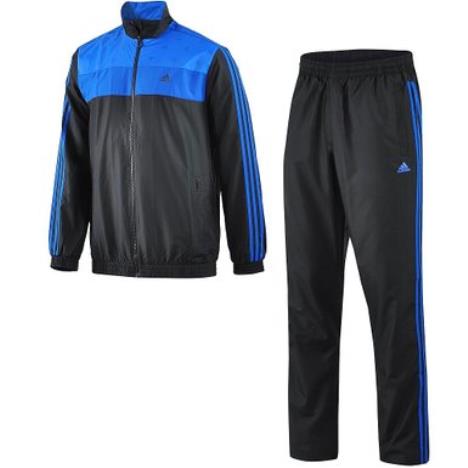 Adidas Mens Micro Fibre Tracksuit Black/Royal