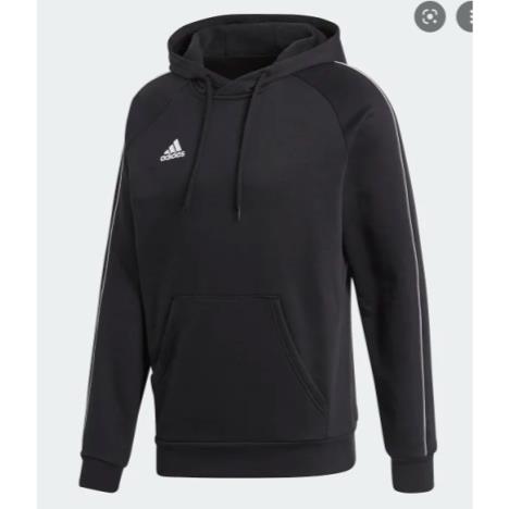 ADIDAS CORE HOODIE-BLACK. Black/White